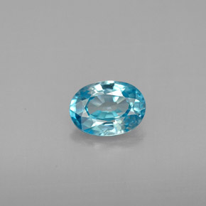 Circón azul natural de 1,14 ct, corte óvalo, VS