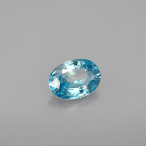 Circón azul natural de 1,14 ct, corte óvalo, VS