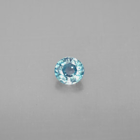 Circón azul natural de 0,58 ct, corte redondo, VVS-VS