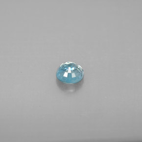 Circón azul natural de 0,58 ct, corte redondo, VVS-VS