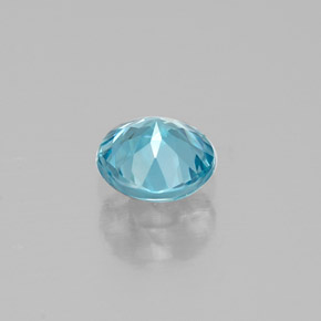 Circón azul natural de 0,63 ct, corte redondo, VVS-VS