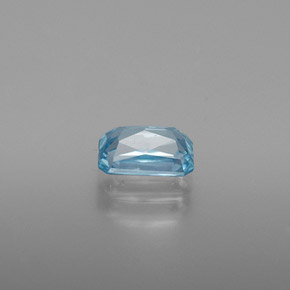 Circón azul natural de 0,94 ct, corte esmeralda, SI