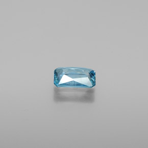 Circón azul natural de 0,66 ct, corte esmeralda, SI