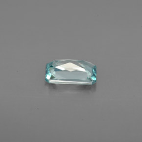 Circón azul natural de 0,76 ct, corte esmeralda, VVS-VS
