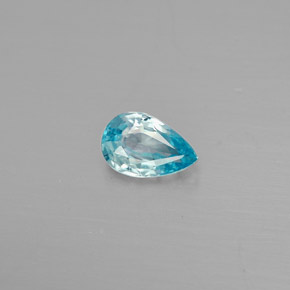 Circón azul natural de 0,55 ct, en forma de pera, VVS-VS