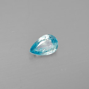 Circón azul natural de 0,55 ct, en forma de pera, VVS-VS