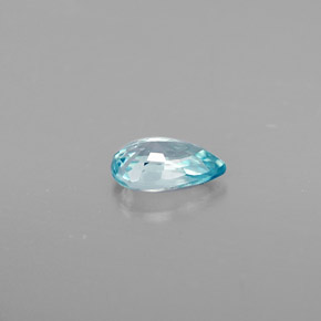 Circón azul natural de 0,55 ct, en forma de pera, VVS-VS