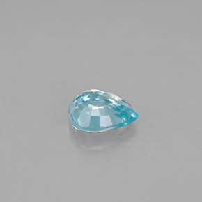 Circón azul natural de 0,87 ct, en forma de pera, VS