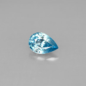 Circón azul natural de 1,04 ct, en forma de pera, VVS