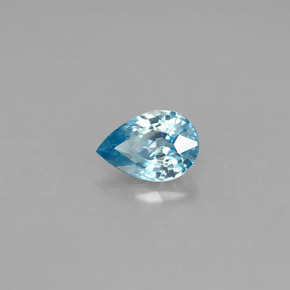 Circón azul natural de 1,04 ct, en forma de pera, VVS