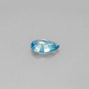 Circón azul natural de 0,82 ct, en forma de pera, VVS