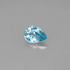 Circón azul natural de 1,07 ct, en forma de pera, VVS