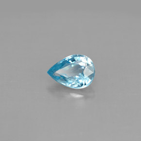 Circón azul natural de 1,07 ct, en forma de pera, VVS