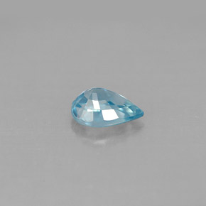 Circón azul natural de 1,07 ct, en forma de pera, VVS