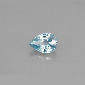 Circón azul natural de 1,19 ct, en forma de pera, VS