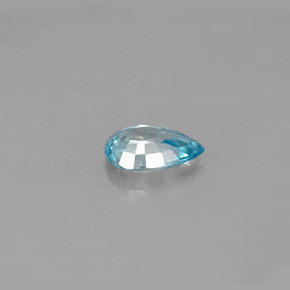 Circón azul natural de 0,82 ct, en forma de pera, VS
