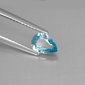 Circón azul natural de 1,03 ct, en forma de pera, VS