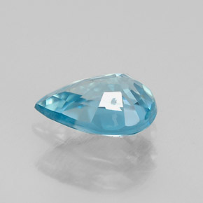Circón azul natural de 0,99 ct, en forma de pera, VS