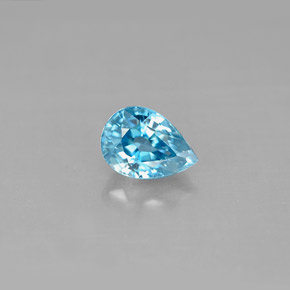 Circón azul natural de 1,23 ct, en forma de pera, VS