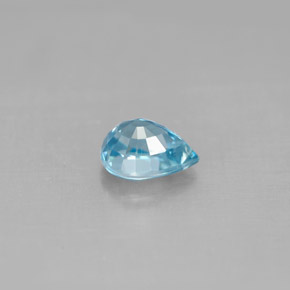 Circón azul natural de 1,23 ct, en forma de pera, VS