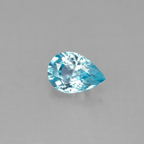 Circón azul natural de 1,01 ct, en forma de pera, VS