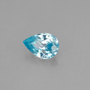 Circón azul natural de 1,01 ct, en forma de pera, VS