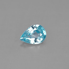Circón azul natural de 0,84 ct, en forma de pera, VS