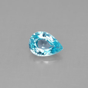 Circón azul natural de 0,99 ct, en forma de pera, VS