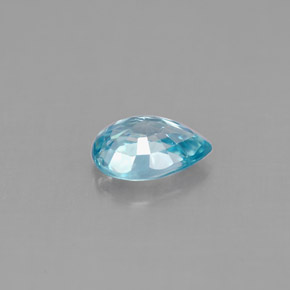 Circón azul natural de 0,99 ct, en forma de pera, VS