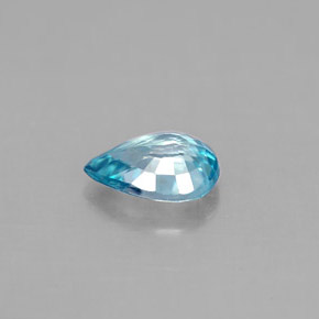 Circón azul natural de 0,99 ct, en forma de pera, VS