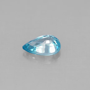 Circón azul natural de 1,05 ct, en forma de pera, VS