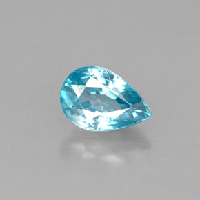 Circón Azul natural de 1.28 ct, En forma de pera, VS