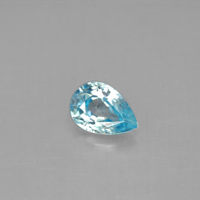 Circón azul natural de 1,03 ct, en forma de pera, VVS-VS