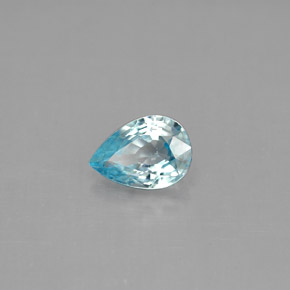 Circón azul natural de 1,03 ct, en forma de pera, VVS-VS