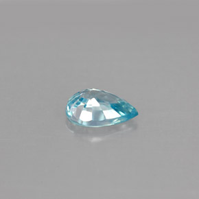 Circón azul natural de 1,03 ct, en forma de pera, VVS-VS