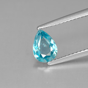 Circón azul natural de 1,02 ct, en forma de pera, VVS-VS