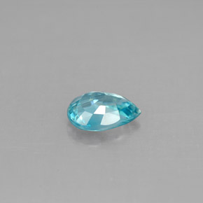 Circón azul natural de 1,02 ct, en forma de pera, VVS-VS