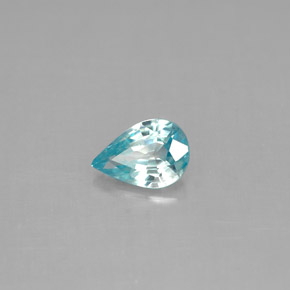 Circón azul natural de 0,88 ct, en forma de pera, VVS-VS