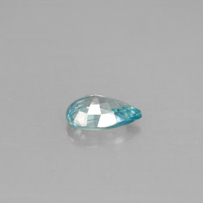 Circón azul natural de 0,88 ct, en forma de pera, VVS-VS