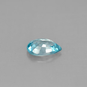 Circón azul natural de 0,89 ct, en forma de pera, VVS-VS