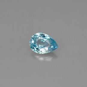 Circón azul natural de 1,04 ct, en forma de pera, VVS-VS
