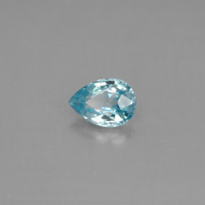 Circón azul natural de 1,04 ct, en forma de pera, VVS-VS