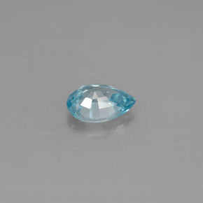 Circón azul natural de 1,04 ct, en forma de pera, VVS-VS