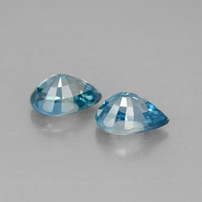 Gemas de circón azul natural de  ct, en forma de pera, VVS-VS