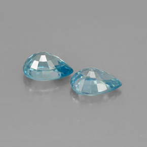 Gemas de circón azul natural de  ct, en forma de pera, VVS-VS