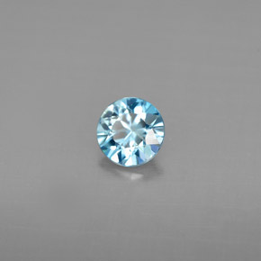 Circón azul natural de 0,68 ct, corte redondo, VVS-VS