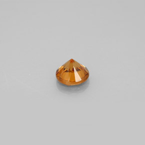 Circón naranja natural de 0,98 ct, corte redondo, VVS-VS