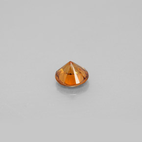 Circón naranja natural de 0,98 ct, corte redondo, VVS-VS