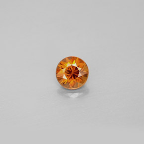 Circón Naranja natural de 0.98 ct, Corte Redondo, VVS-VS