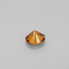 Circón naranja natural de 0,86 ct, corte redondo, VVS-VS